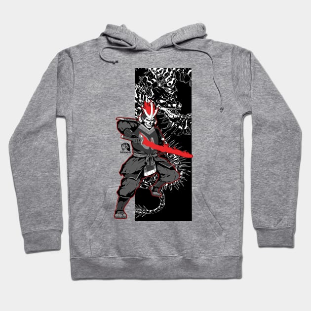 Samurai Warrior Ghost Rider Hoodie by RachelMBradyART